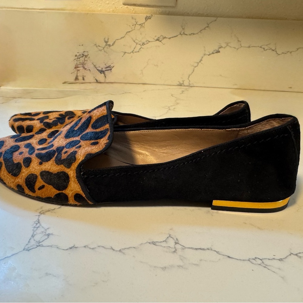 Franco Sarto Leopard Print Women's Loafers - Picture 2 of 5